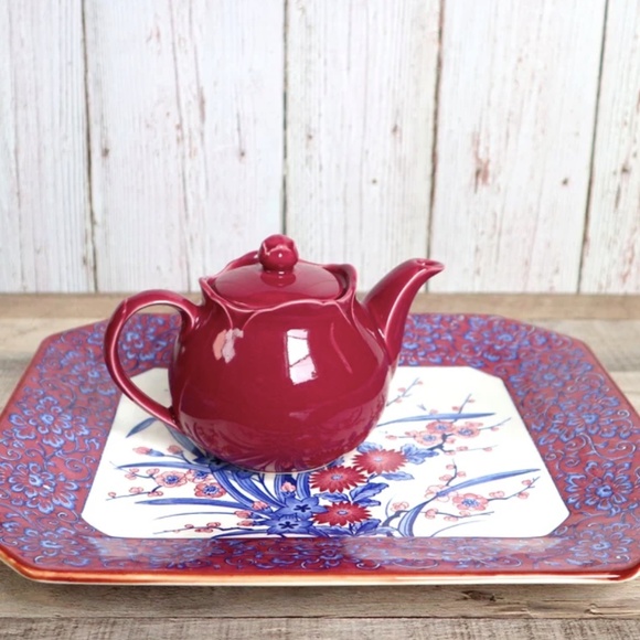 Vintage 1930s Platter Japan Porcelain Ceramic Tea Tray Plate Asian Home Decor - Picture 2 of 7